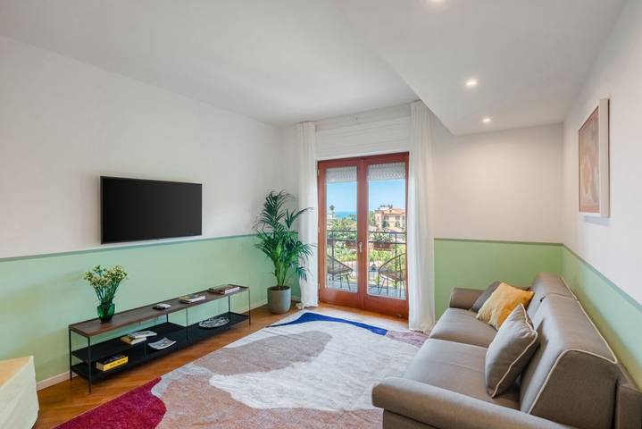 Appartamento per 6 persone, con balcone/terrazza e vista oceano nonché balcone in Sant'Agnello