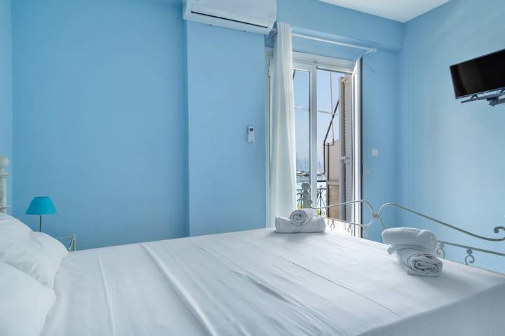 Room 'Double  Sea View 7' with Sea View, Wi-Fi and Air Conditioning in Nikiana, Alexandros