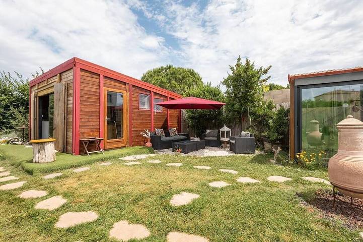 Chalet pour 3 personnes, avec jardin et terrasse