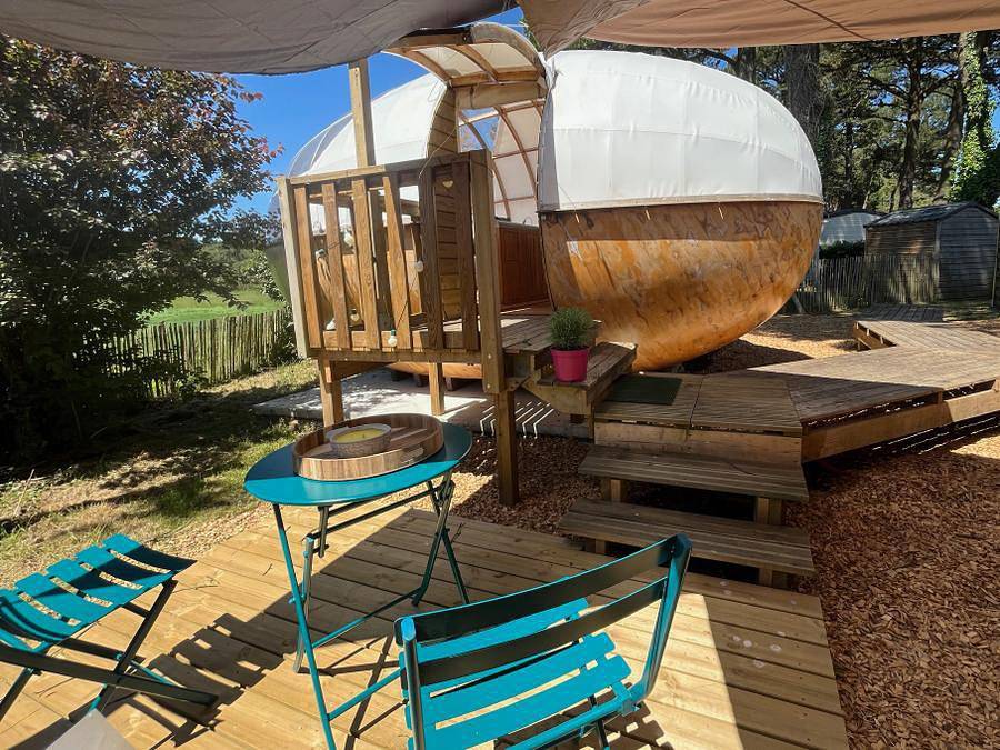 Camping Ushuaïa Villages L'estuaire - Einzigartig 2 personen - Caballon - Struktur aus Holz und Leinwand + Strom -. in Paimbœuf, Loire-Tal