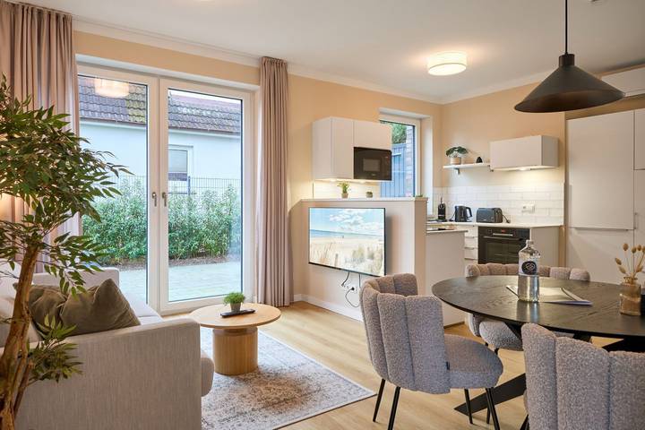 Ferienwohnung für 4 Personen, mit Terrasse und Garten