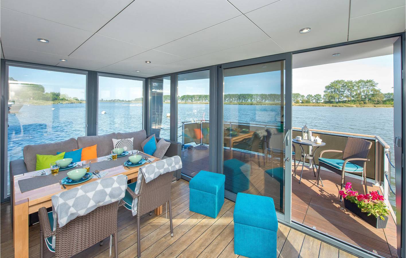 Casa galleggiante per 6 persone con terrazza in Mar Baltico Polacco