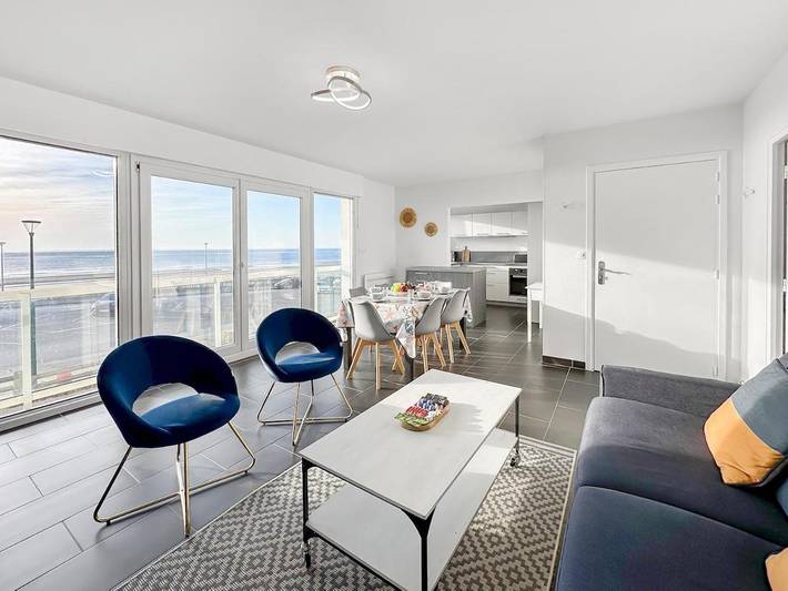 Gîte pour 4 personnes, avec terrasse et vue dans Stella Plage