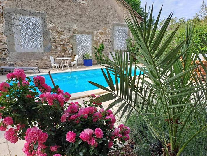 Maison de vacances pour 6 personnes, avec piscine ainsi que jardin et vue, animaux acceptés