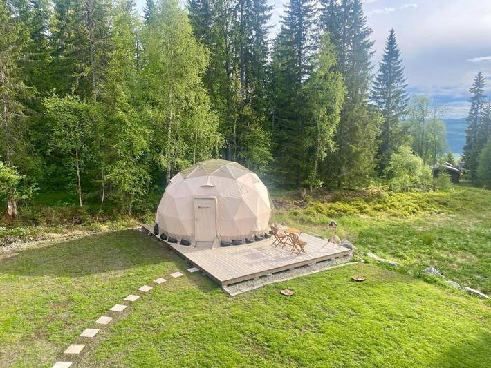 Glamping voor 2 personen, met tuin in Noorwegen