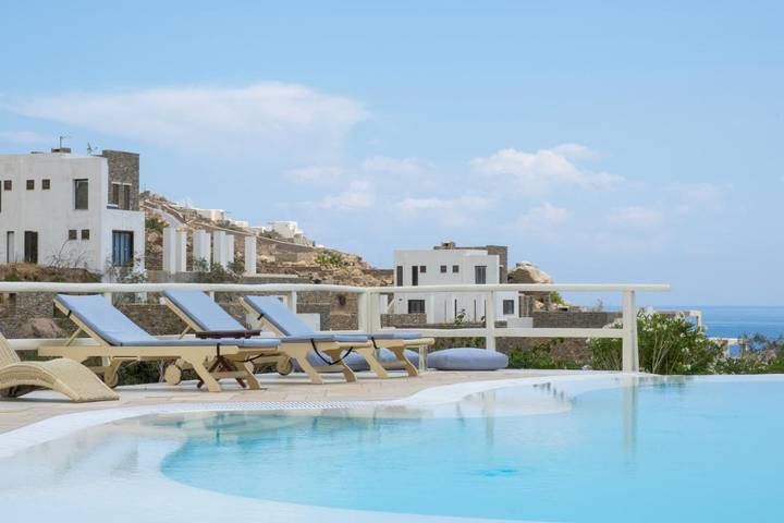 Villa für 5 Personen, mit Garten und Pool sowie Ausblick, mit Haustier auf Mykonos