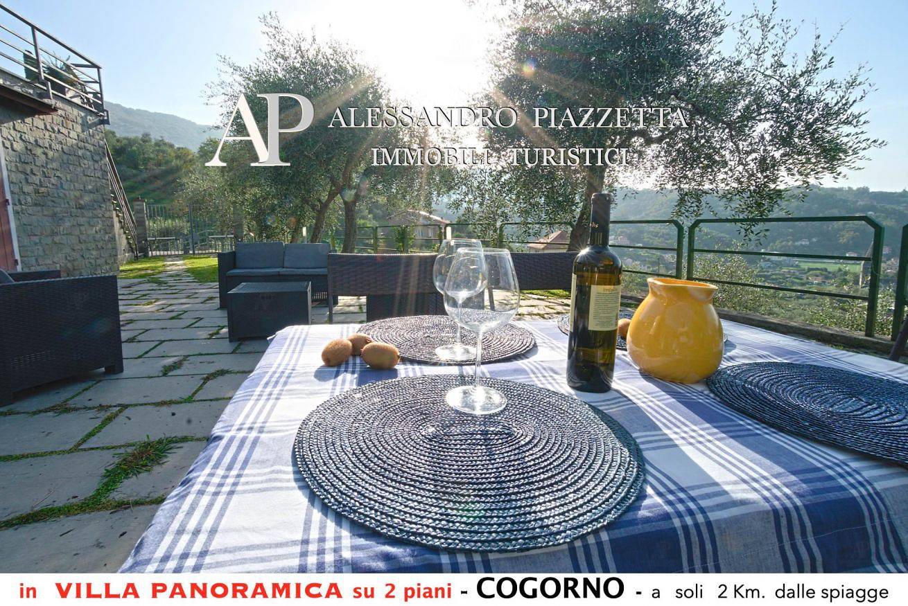 Ganze Wohnung, Villa zwischen Olivenbäumen - schöner Panoramablick in San Salvatore, Cogorno