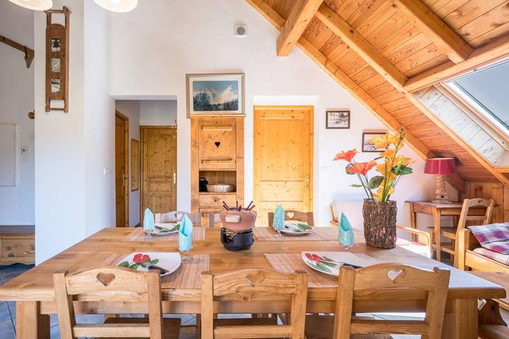 Chalet 'La Mouliniere 1' mit Bergblick, Balkon und Wi-Fi in Valloire, Region Saint-Jean-de-Maurienne