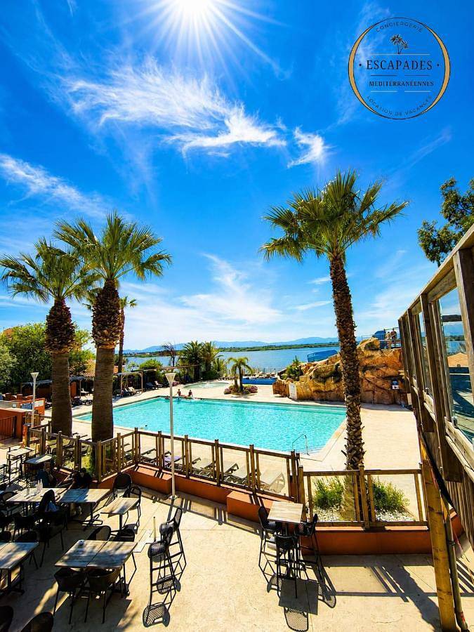 Camping pour 6 personnes, avec piscine ainsi que vue et terrasse, animaux acceptés à Le Barcarès - 3