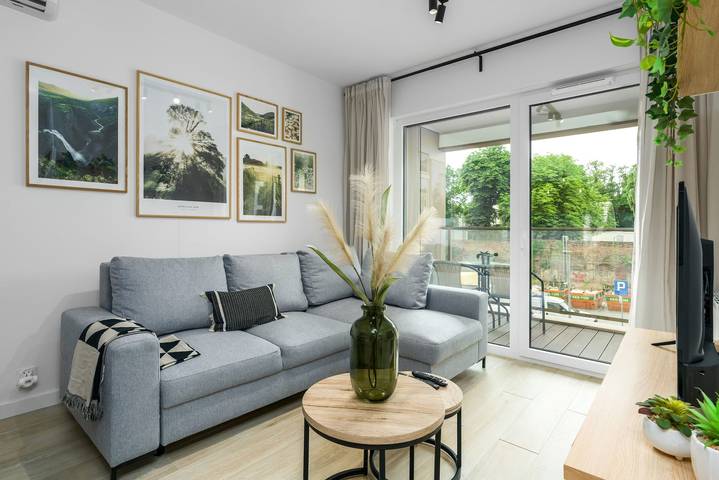 Apartament wakacyjny dla 4 osób, z ogród i balkon, Dla rodziny w Poznań