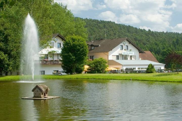 Hotel für 4 Personen, mit Balkon und Terrasse sowie Garten und Ausblick in Weidenbach (Eifel)