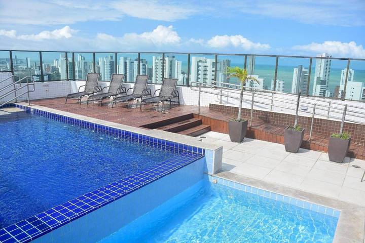 Apartamento para 4 personas, con balcón y piscina en Recife