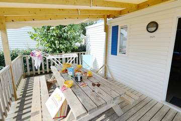 Bungalow für 6 Personen, mit Kinderpool und Sauna in der Bretagne