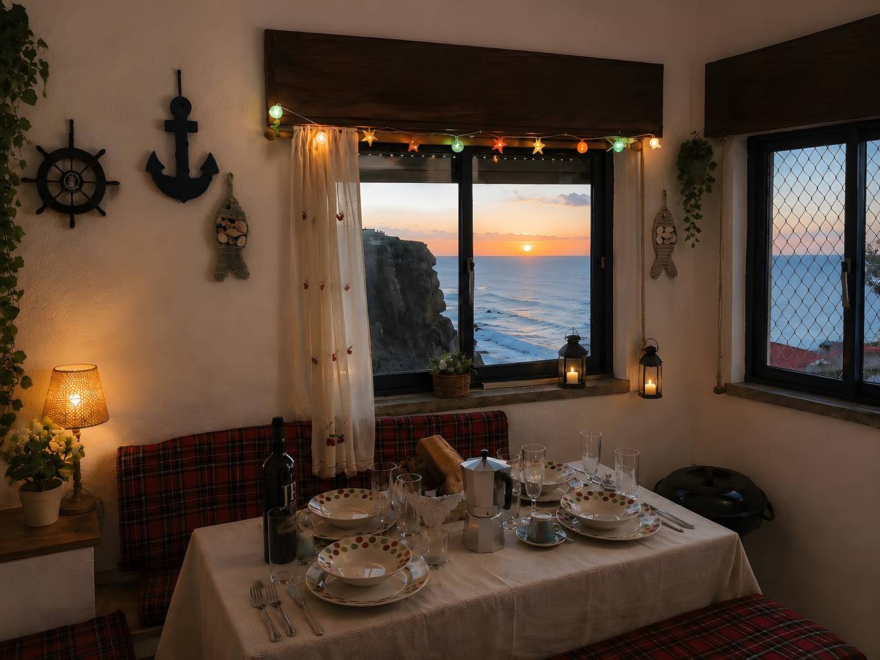 Casa Sol e Mar mit Meerblick, privater Terrasse und Balkon in Azenhas do Mar, Costa de Lisboa
