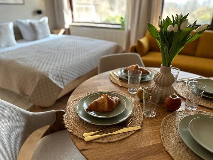 Ferienwohnung für 3 Personen, mit Terrasse und Garten in Ostrau