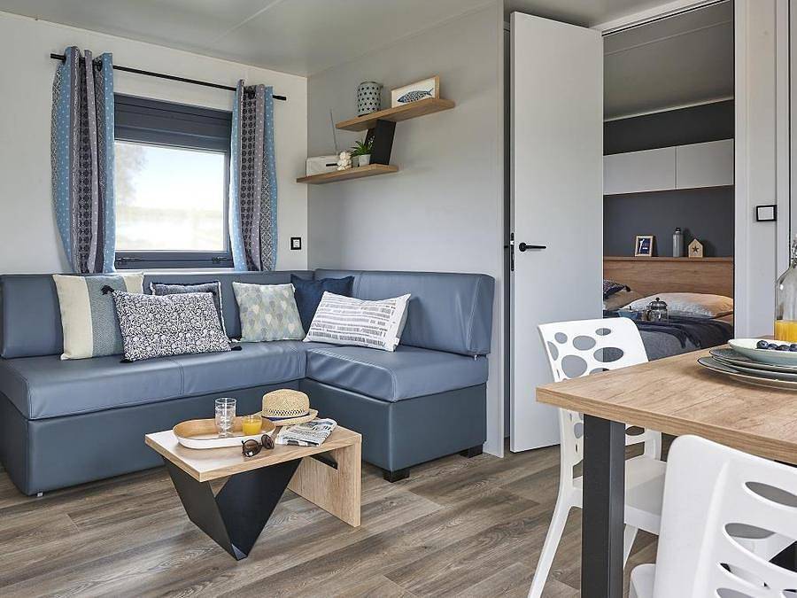 Camping Brantôme Peyrelevade - Mobilheim 4 personen - Premium (2019)-2 Schlafzimmer-großes Wohnzimmer Tv, Esszimmer,Küche-große Terrasse-free Wifi in Brantôme en Périgord, Périgord Vert