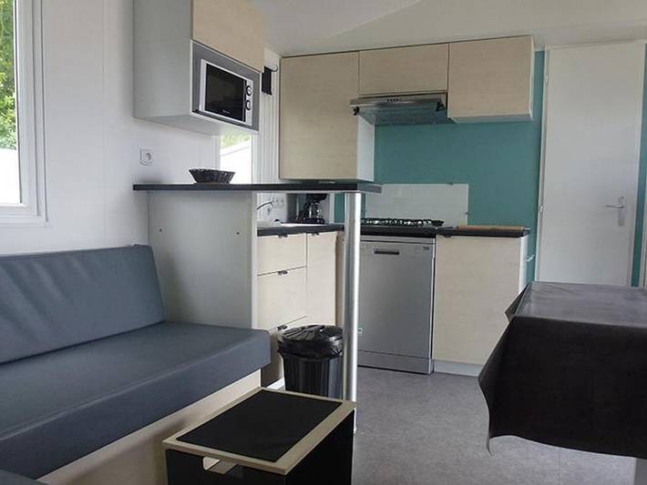 La Touesse Camping - Mobilheim 6 personen - Bahamas Confort 34m² - 3 Schlafzimmer - Überdachte Terrasse - Geschirrspülmaschine in Saint-Lunaire, Saint-Malo und Umgebung
