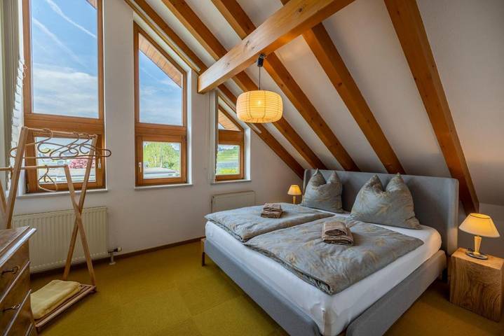 Ferienhaus für 7 Personen, mit Balkon und Terrasse sowie Garten und Sauna am Bodensee