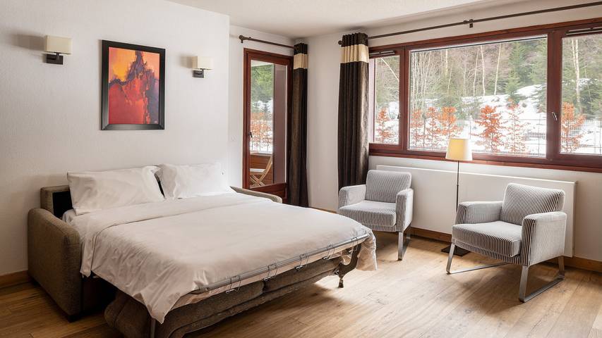 Appartement entier, Appartement de vacances pour 6 personnes avec balcon in Vallorcine, Région de Bonneville