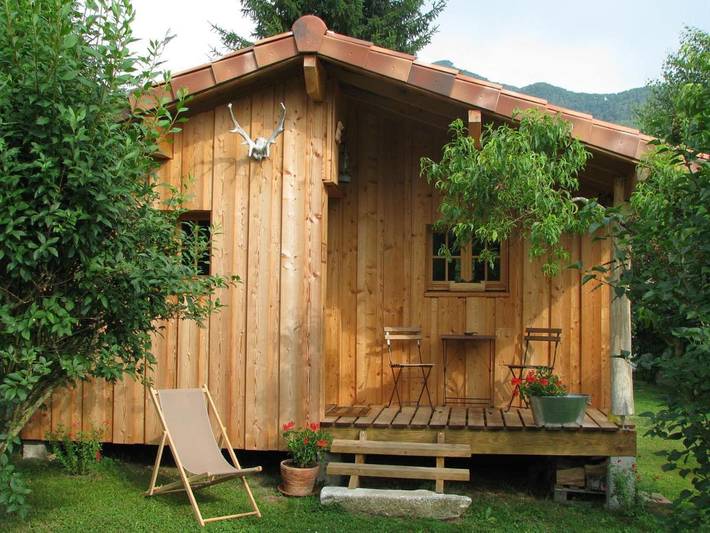 Chalet pour 2 personnes, avec Balcon et Terrasse ainsi que Jardin et Vue