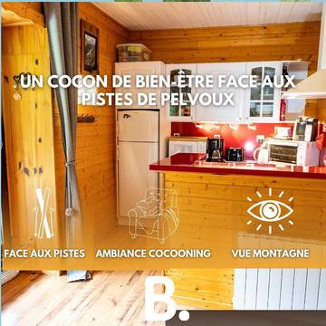 Gîte pour 4 personnes, avec balcon et vue à Pelvoux