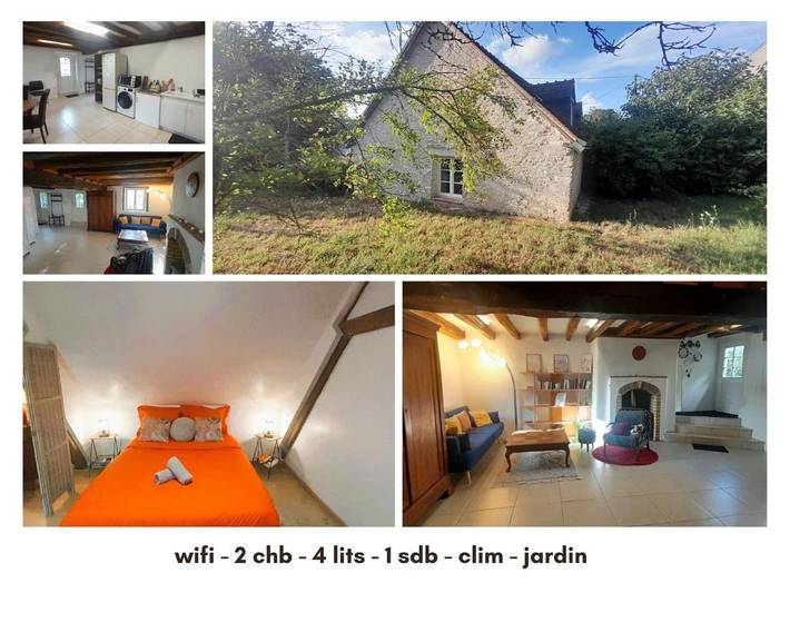 Location de vacances pour 7 personnes, avec jardin à Déols