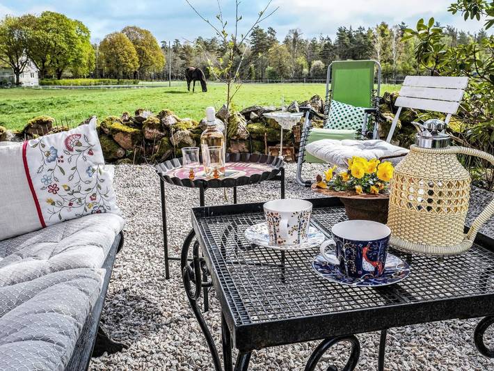 Ferienhaus für 5 Personen, mit Garten und Sauna sowie Seeblick