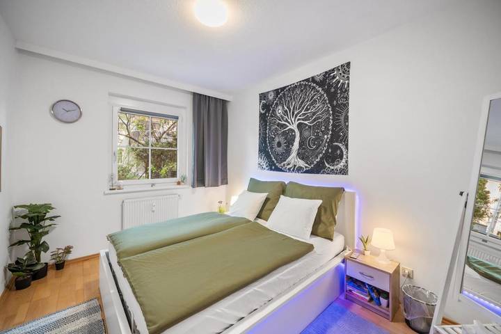 Ferienwohnung für 4 Personen, mit Garten und Ausblick, mit Haustier