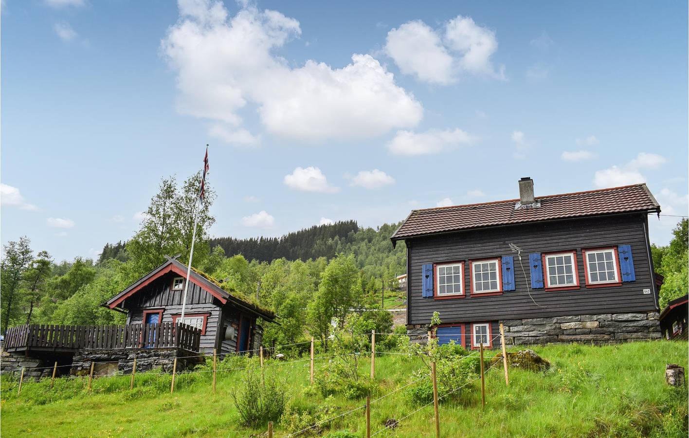 Feriehus for 14 personer med terrasse in Myrkdalen, Voss