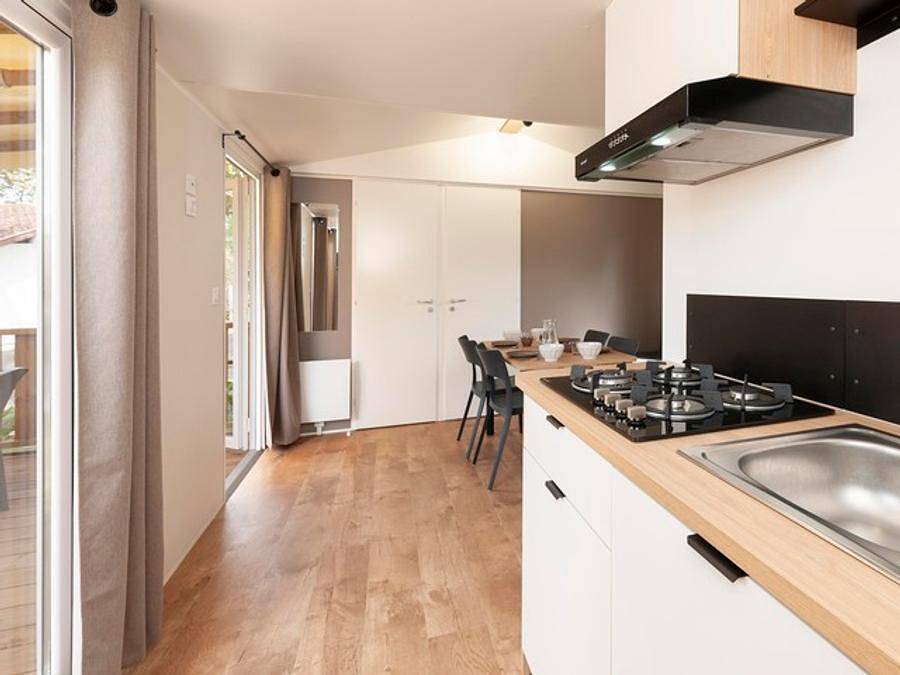 Camping Les Rives de l'Adour - Camping Paradis  - Mobilhome 4 personas - Confort+ 2 habitaciones 4 personas in Saint-Sever, Landes