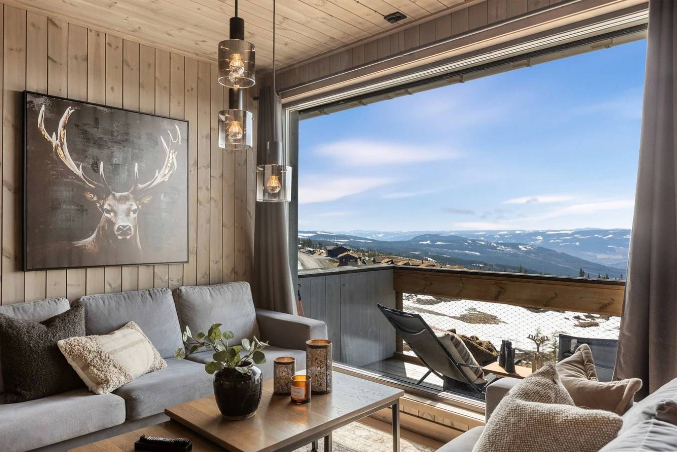 Hel leilighet, Ferieleilighet for 6 personer med utsikt in Hafjell, Øyer 