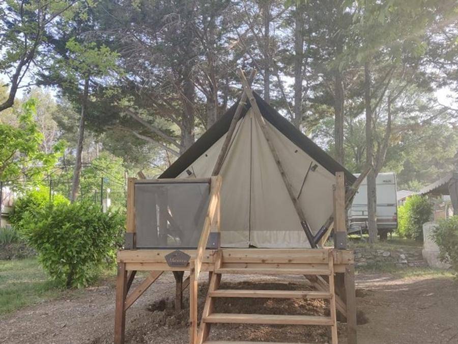 Camping Borepo - Safarizelt 2 personen - Zelt Mooera - 1 Zimmer in Villeveyrac, Mittelmeerküste (Frankreich)