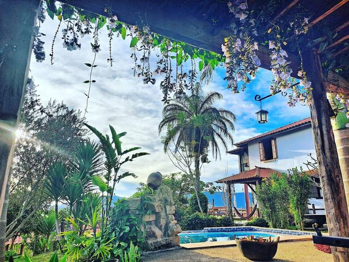 Casas e apartamentos de temporada para 4 pessoas, com jardim e piscina e ainda vista, com animais de estimação em São João del-Rei