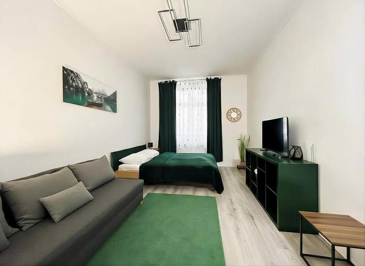 Ferienwohnung für 3 Personen, mit Ausblick und Garten