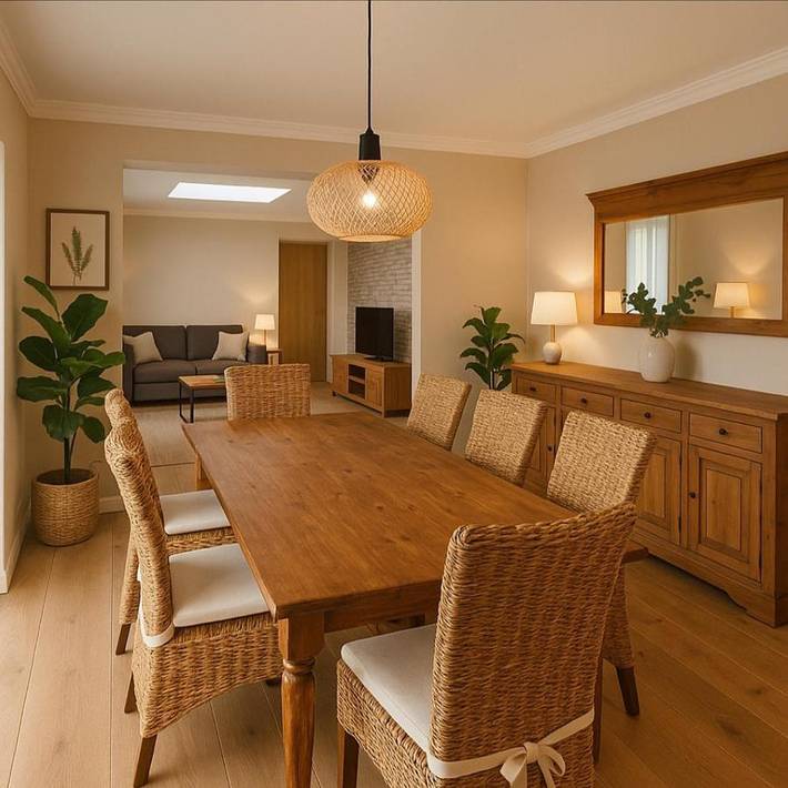 Ferienwohnung für 4 Personen, mit Terrasse und Garten sowie Sauna
