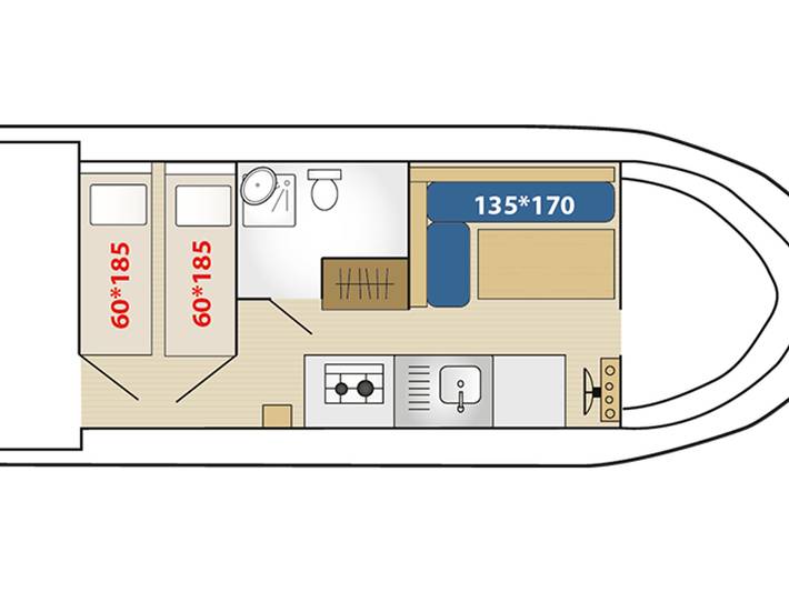 Péniche pour 4 personnes à Colombiers - 2