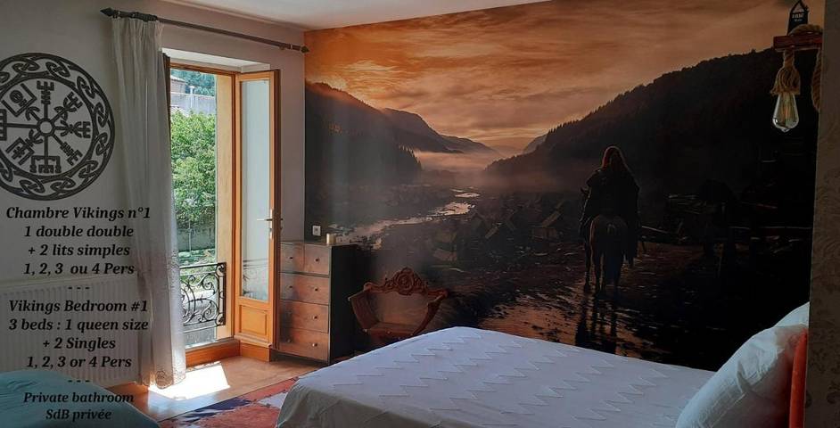 Chambre d’hôte pour 3 personnes, avec terrasse