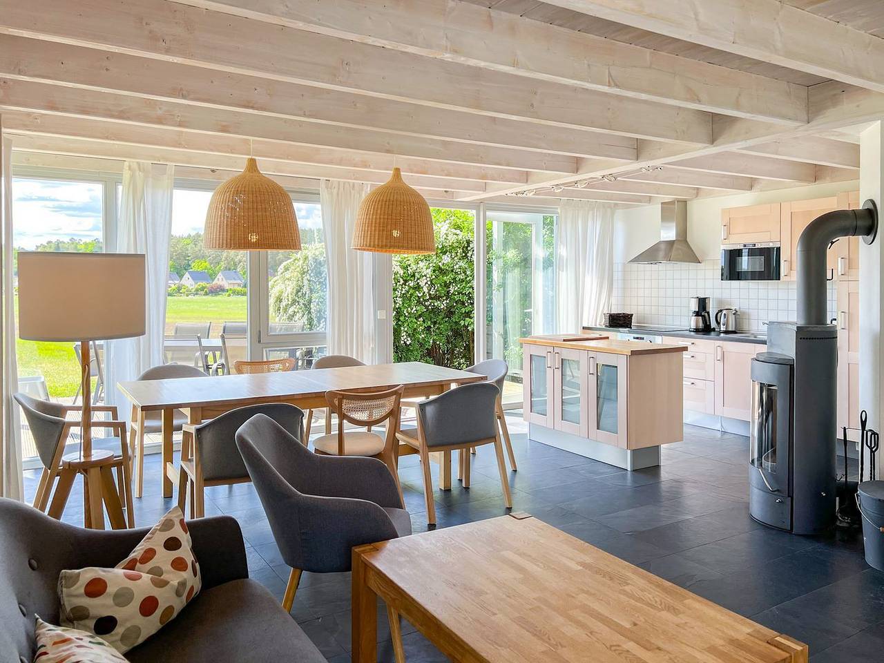 Ferienhaus Wiesengeflüster S1 | mit Sauna, Kamin und Workation an der Müritz in Röbel, Lago Müritz