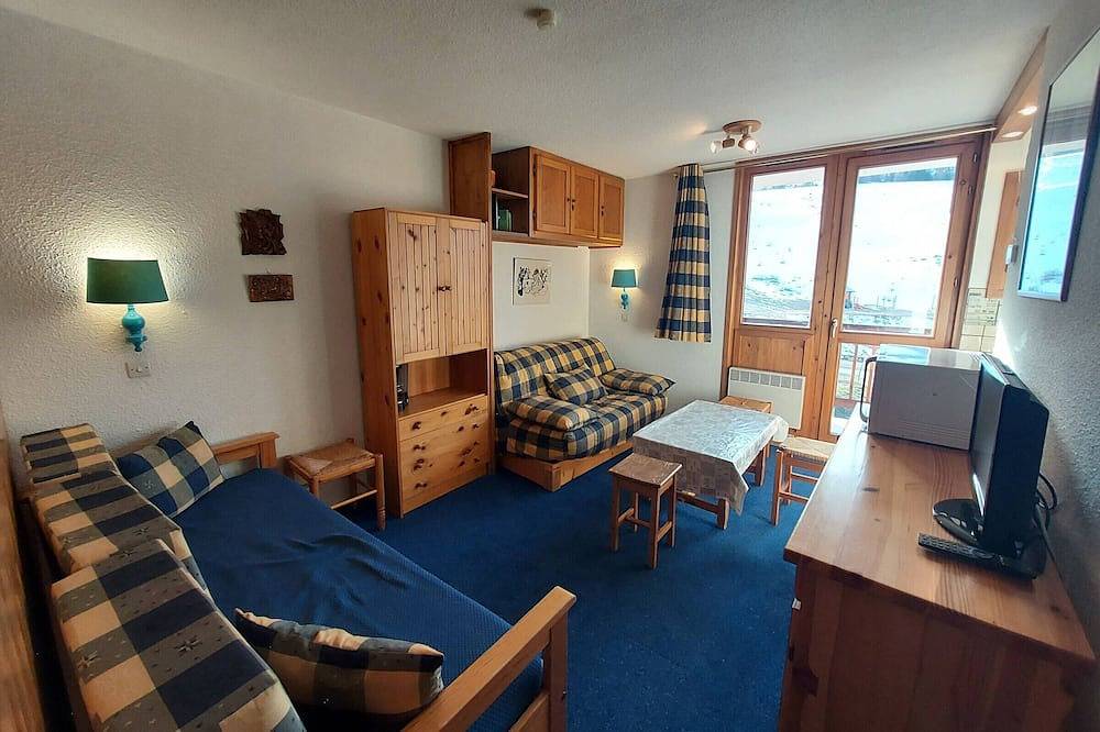 Ganze Wohnung, Gemütliches Studio 3 Pers, Balkon Südwest, direkt an der Piste in Plagne Villages, La Plagne-Tarentaise