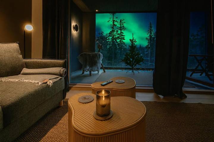 Chalet voor 6 personen, with terras and uitzicht as well as sauna in Finland