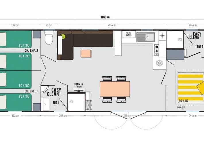 Ferienwohnung für 6 Personen, mit Whirlpool und Terrasse sowie Garten und Pool in Vendays-Montalivet - 3