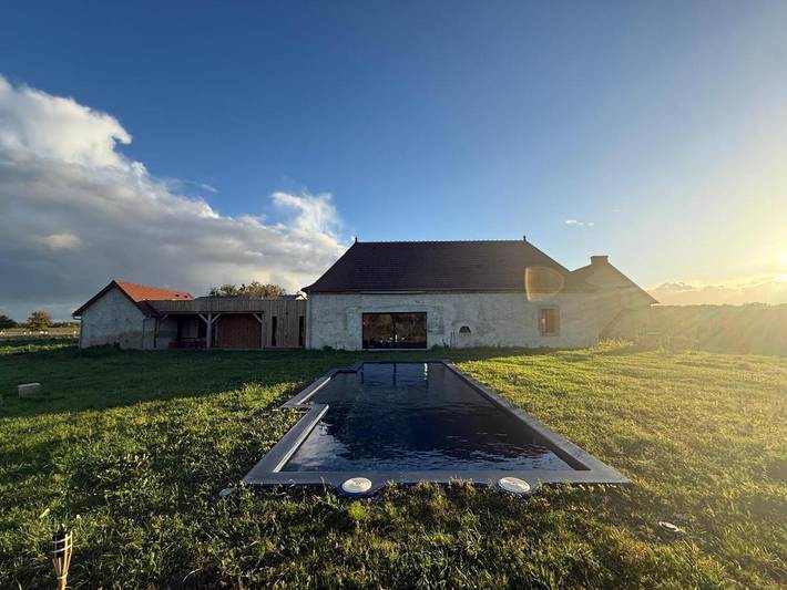 Maison de vacances pour 6 personnes, avec jardin et sauna ainsi que vue et piscine, animaux acceptés