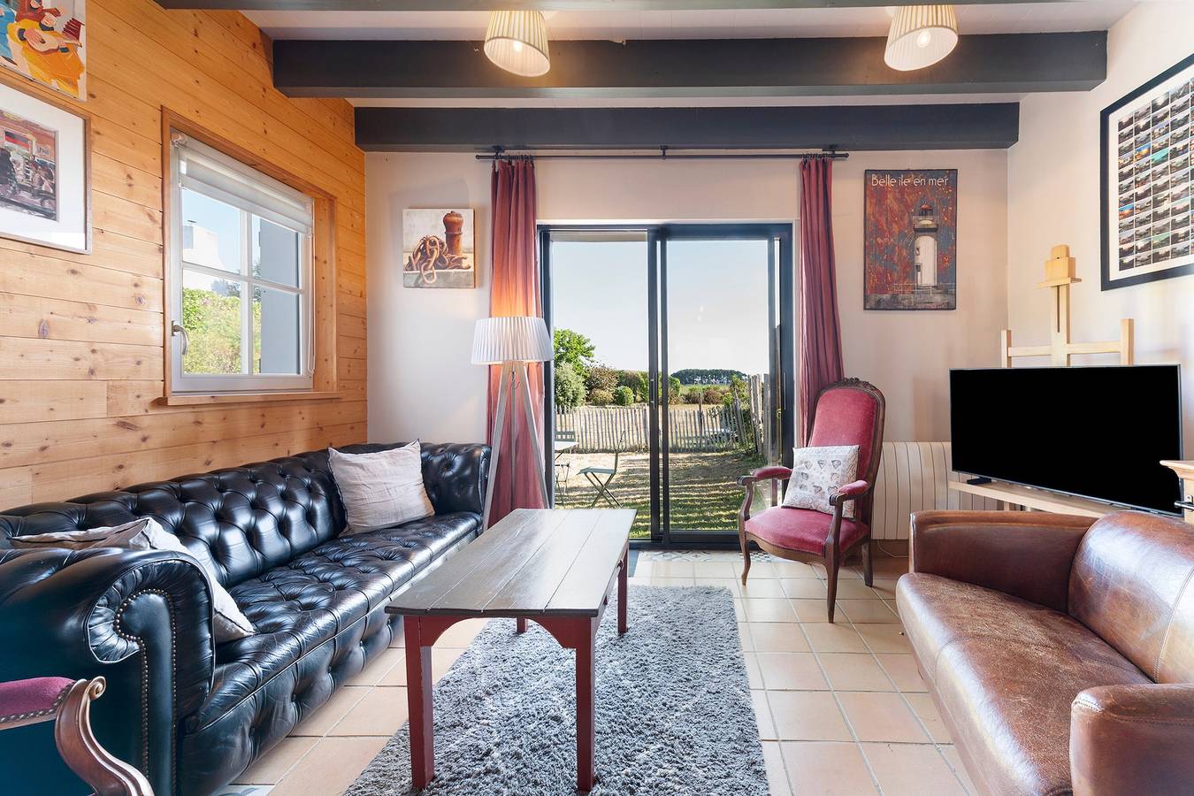 Casa vacacional 'Escale Sauzonnaise' con vistas al mar, terraza y Wi-Fi in Sauzon, Côte des Mégalithes