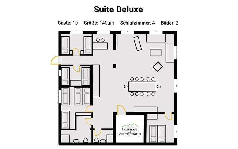 Ferienhaus für 10 Personen, mit Terrasse und Garten, kinderfreundlich in Oberstaufen - 4