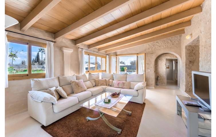 Appartement am Pool 1,5 km vom Strand S'Amarador in Portopetro, Santanyí