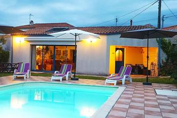 Gîte pour 8 personnes, avec jardin à Sainte-Soulle