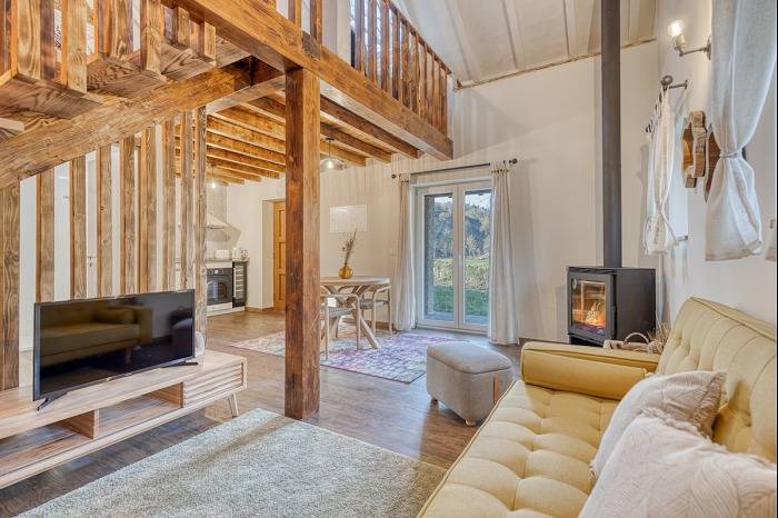 Casa rural para 3 pessoas, com jardim e vista para o lago em Marco de Canaveses