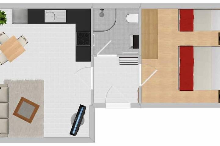 Ganze Wohnung, Ferienwohnung/App. für 3 Gäste mit 42m² in Harthausen in Harthausen, Rheinebene
