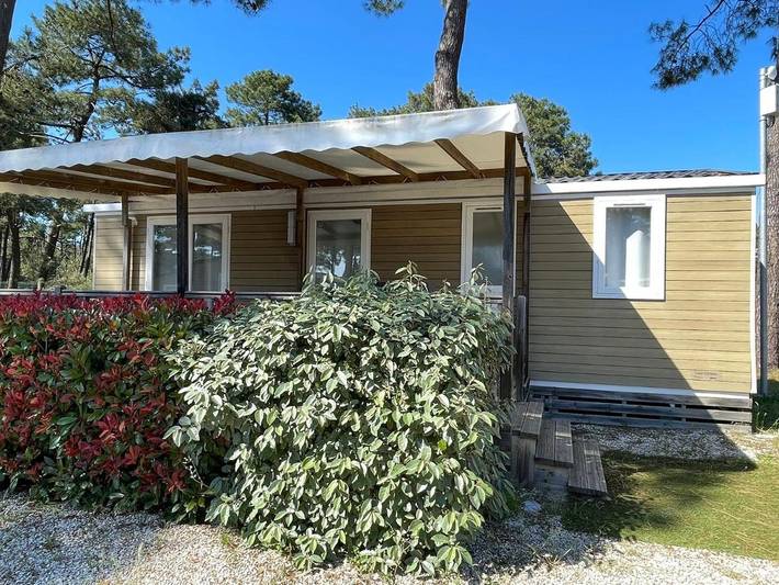 Camping para 6 personas, con terraza además de piscina y piscina para niños, Se admiten mascotas en Vendays-Montalivet