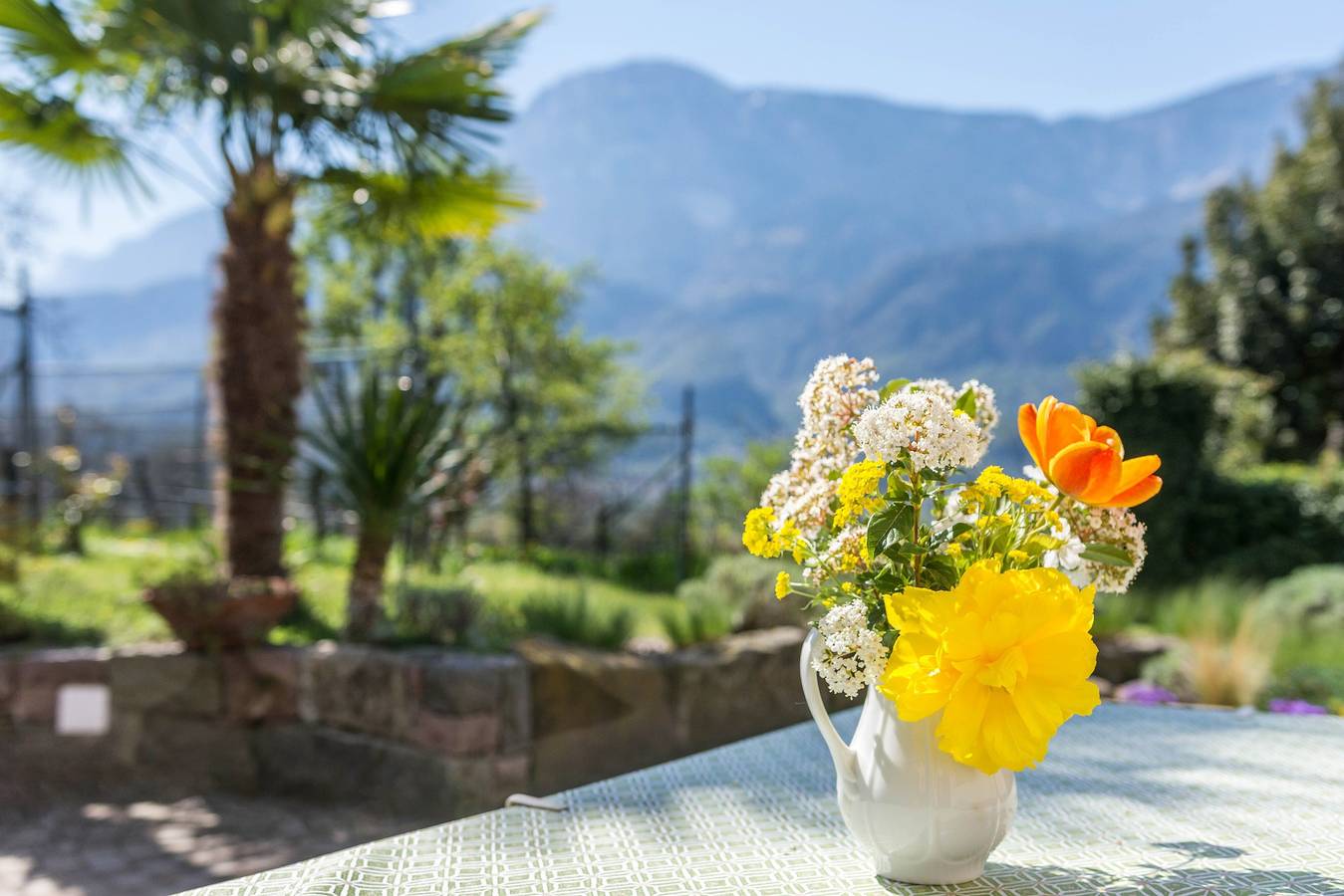 Ganze Wohnung, Ferienwohnung "Rosengarten A" mit Bergblick, privater Terrasse und Wlan in Oberkreuth, Terlan